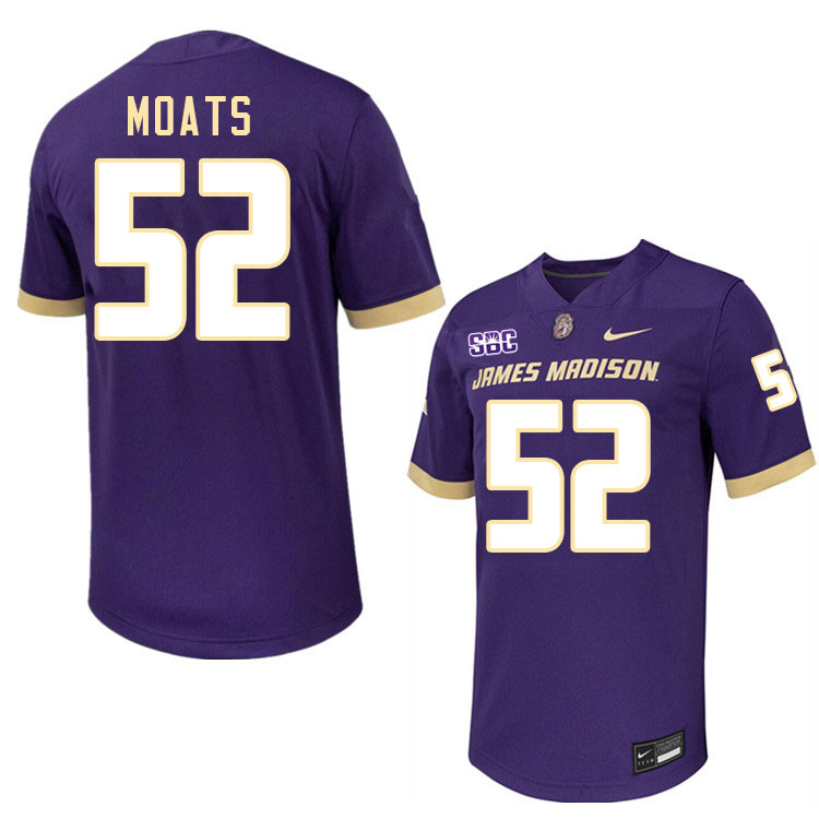 #52 Arthur Moats JMU Jersey,James Madison Dukes Football Jerseys Stitched-Purple